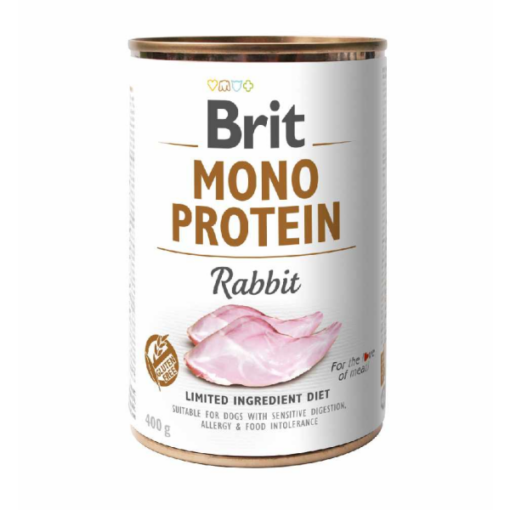 Brit Mono Protein, Vådfoder, m Kanin, 400g