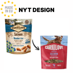 Carnilove Crunchy Snack Godbidder m. Laks & Blåbær 200g, EU