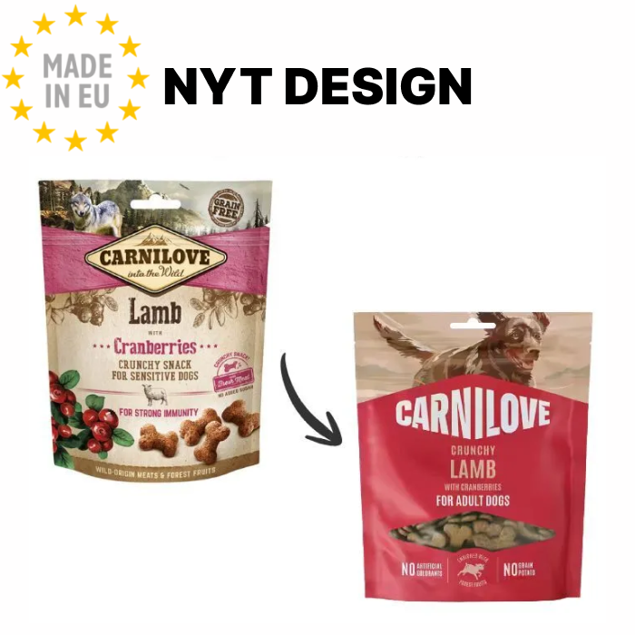 Carnilove Crunchy Snack Godbidder m. Lam & Tranebær 200g, EU