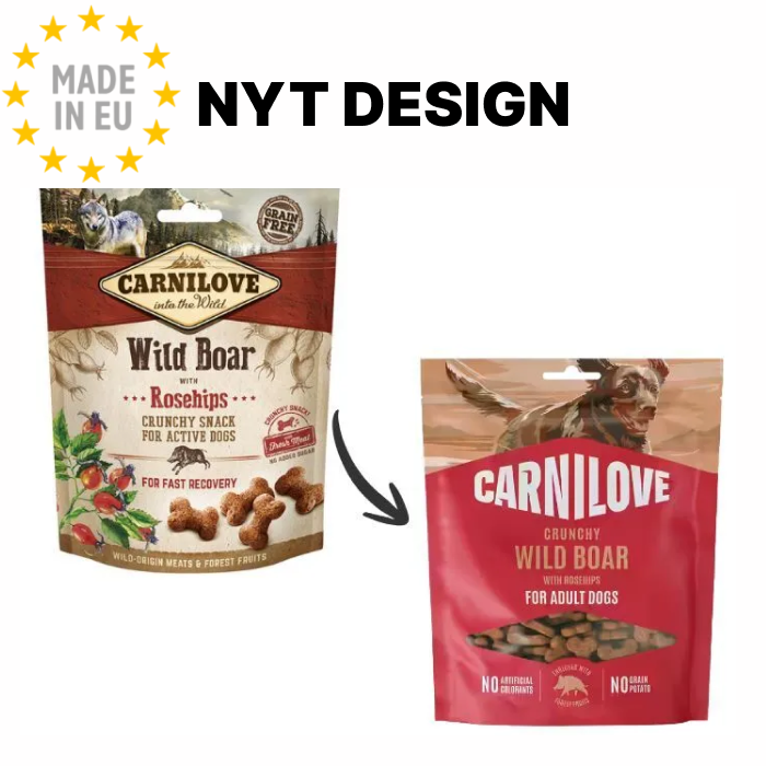 Carnilove Crunchy Snack Godbidder m. Vildsvin & Hypen 200 g EU