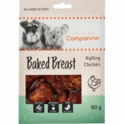Companion Baked Breast, Hundesnack, m. Kylling, 80g