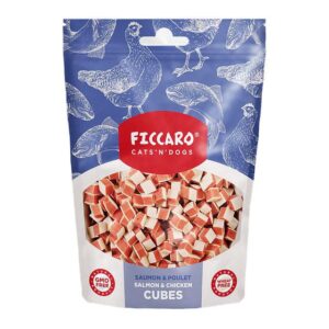 Ficcaro, Cubes, Godbidder, Laks & kylling, 100g