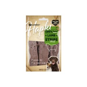Hapki Lammestrips, Hundesnack, lam, 85 g, Flamingo