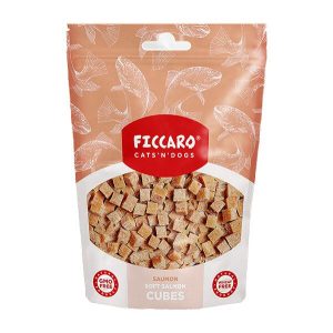 Ficcaro Soft Salmon Cubes Godbidder m. laks, 100g