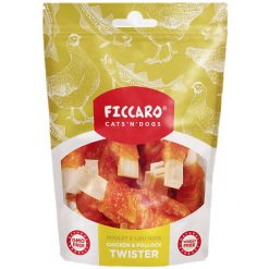 Ficcaro Chicken & Pollock Twister, Tyggetænger, 100g