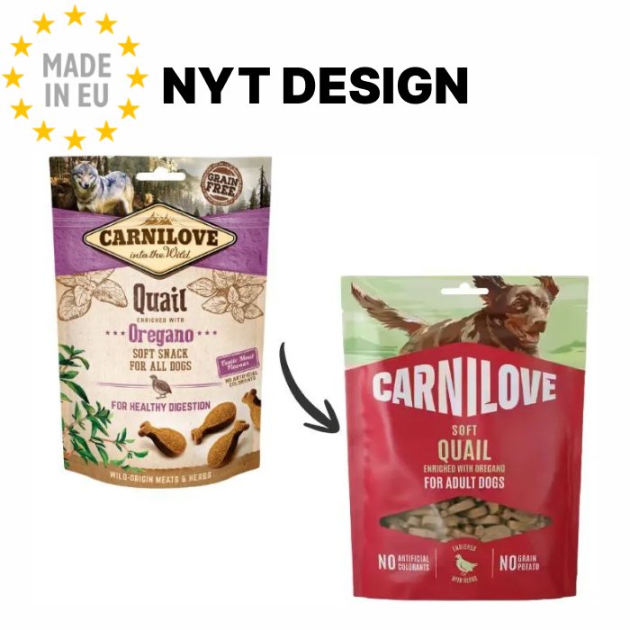 Carnilove Soft Snack m. Vagtel & Oregano 200g, EU