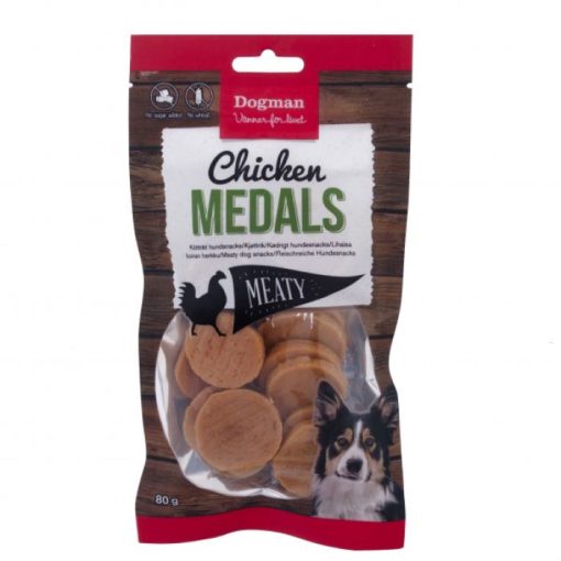 Dogman Hundesnack Chicken Medals Kylling 80g