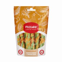 Ficcaro Twister Tyggetænger m. Kylling & Spinat 100g