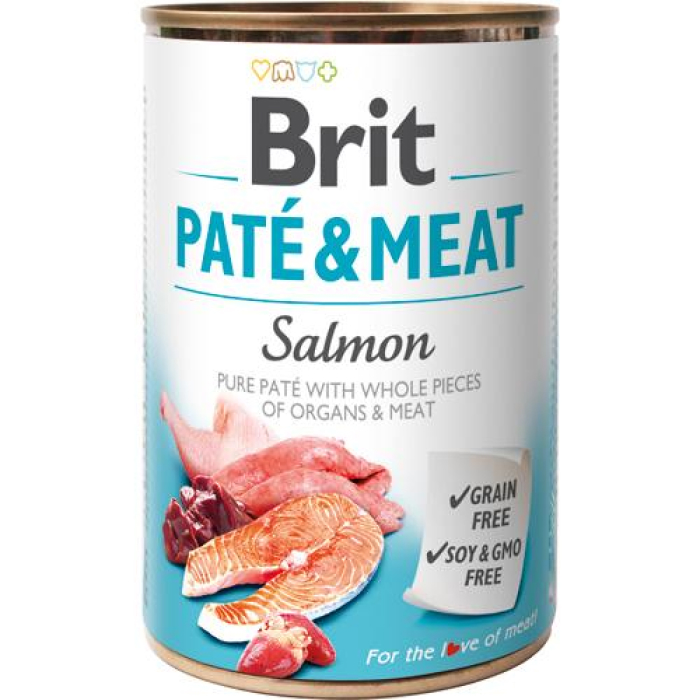 Brit Paté & Meat Vådfoder m. Laks 400g