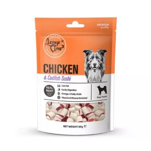 Jerky Time Fedtfattig Hundesnack Kylling & Torsk sushi 80g