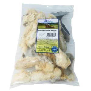 Whesco Kaninpoter med pels Kødben/Hundesnack 200g