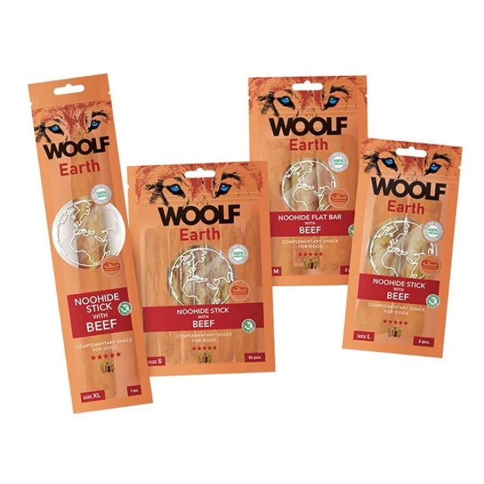 Woolf Earth NooHide Sticks Okse Naturlige Tyggeben