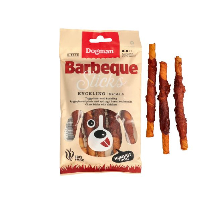 Dogman Barbeque tyggeben Tandrensende m kylling 5p S 12,5cm