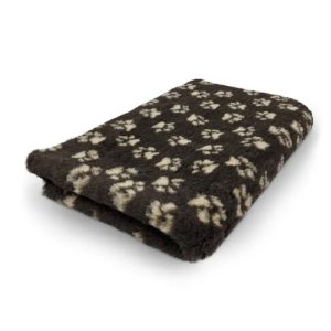 Vet Bed Non-Slip 75x100cm, 28MM, Brun med Poter