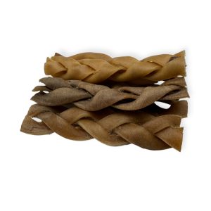 Whesco Kamel skind flettet lang tyggetid Naturlig Hundesnack 200g