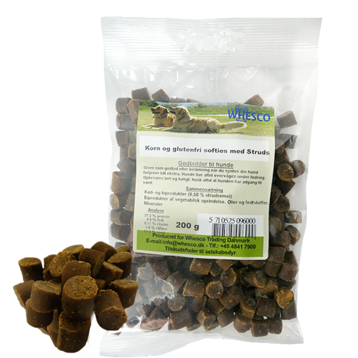 Whesco softies kornfri Godbidder Struds 200g