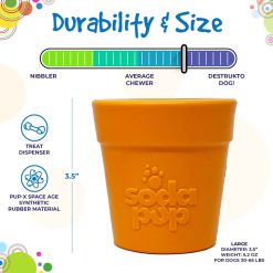 Sodapup Flower Pot Aktivering Slowfeeder Orange - Billede 5