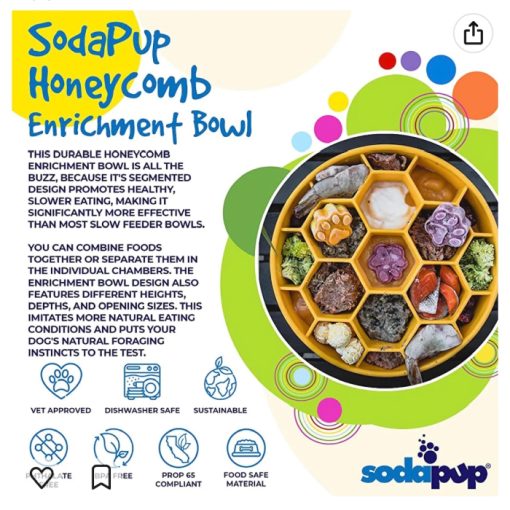 Sodapup Honeycomb Aktivering Slowfeeder Ø20x5cm