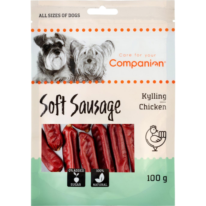Companion Soft Sausage Bløde Hundesnack Kylling 100g