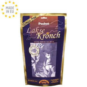 Kronch Pocket- Sprøde Godbidder Laks & Kartoffel Til Hund 175g, Fra DK