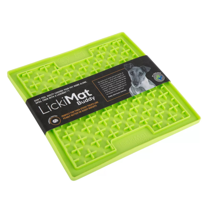 LickiMat Buddy Slikkemåtte hund Grøn 20x20cm LickiMat Buddy Slikkemåtte hund Grøn 20x20cm