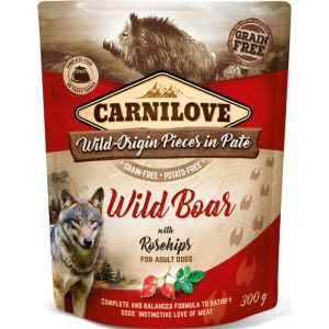 Carnilove Pouch kornfrit Paté med Vildsvin og Hyben 300g
