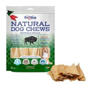 Frigera Natural Hundesnack Bøffel Hovedbund 250gr