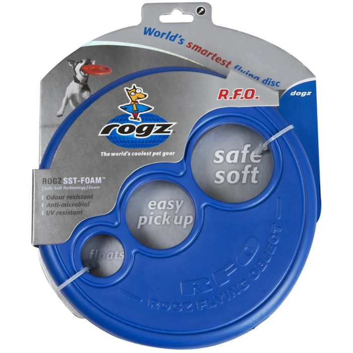 Rogz Frisbee Hundelegetøj Flyder Ø23 cm Blå