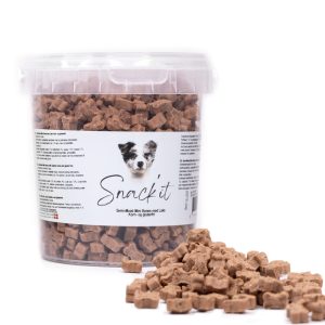 Snack'it Semi-Moist/ Bløde godbidder Mini Bones m. Laks 500g