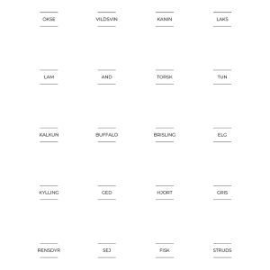 Firkantet Protein Etiketter / Labels til Condibøtter 20 stk. – 4,5 cm x 4,5 cm