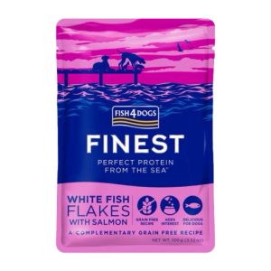 Fish4Dogs Finest Flakes Hvidfisk M/ Laks Vådfoder til hund 100 g