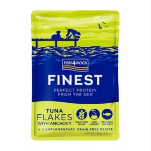 Fish4Dogs Finest Flakes Tun M/ Ansjoser Vådfoder til hund 100 g