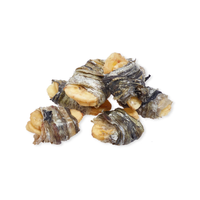 Fish4Dogs Love Banana Fish Wraps Snacks til Hund 100g