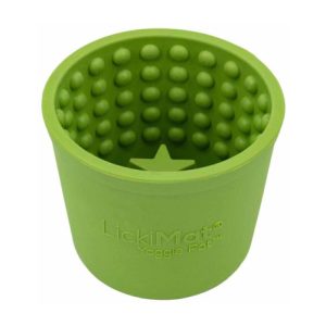 LickiMat Yoggie Pot, Slow feeder Skål hund Grøn Ø9,5cm