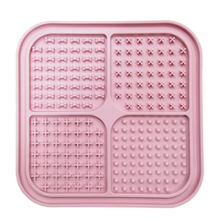 Nordic Paws Slikkemåtte Slowfeeder Hvalp, Lyserød Ø20cm