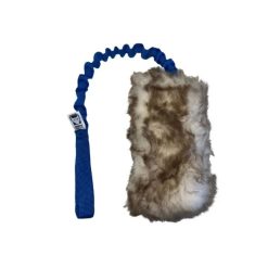 Fenriz Aktiv Bungee m. Ægte Fåreskind Belønnings Legetøj til Hund ca 70 cm