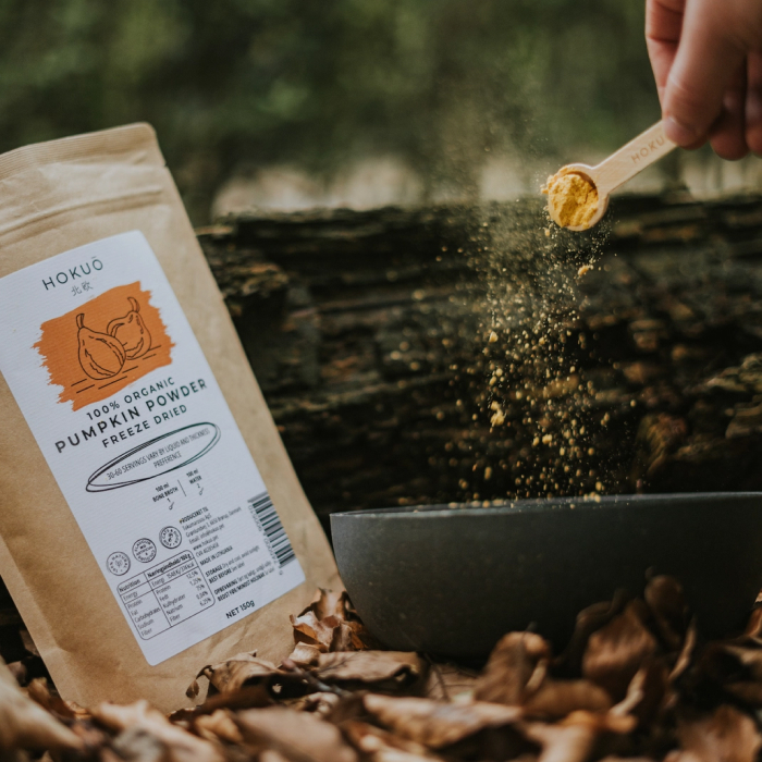 Hokuo Økologisk Frysetørret Græskarpulver, Fodertilskud til Hund, 150g