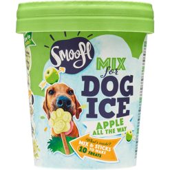 Smoofl Lav is til hund Køle hundesnack, æble med spiselige pinde