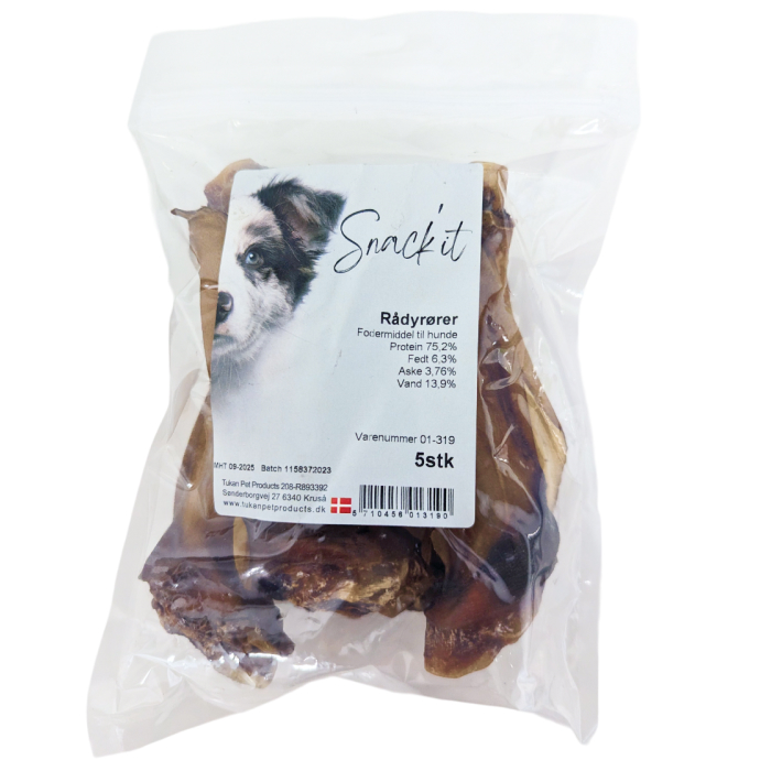 Snack'it Rådyrøre Tyggeben Naturlig snack til hund 5stk