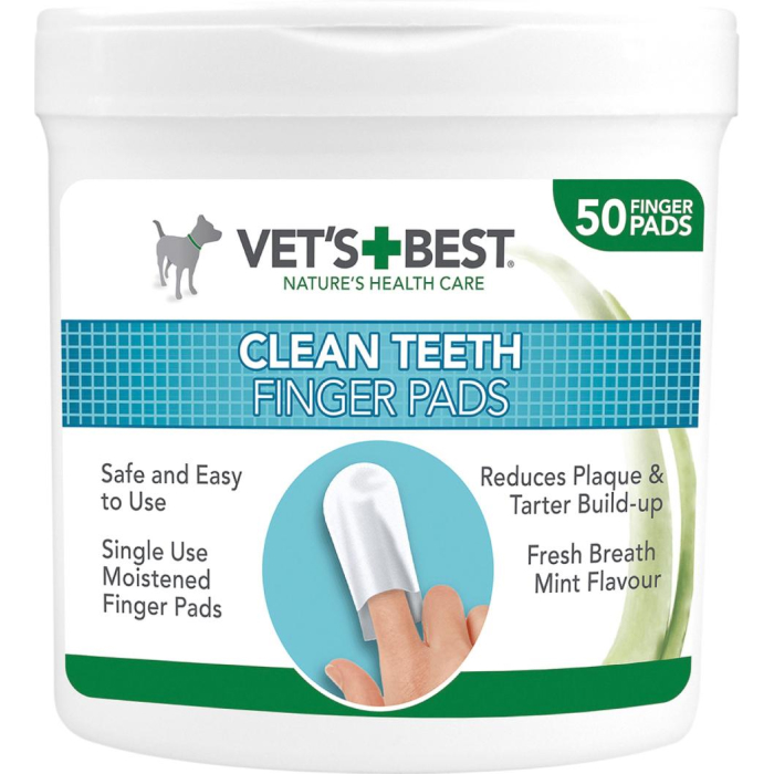 Vets Best Clean fingertut til tandpleje, 50 stk