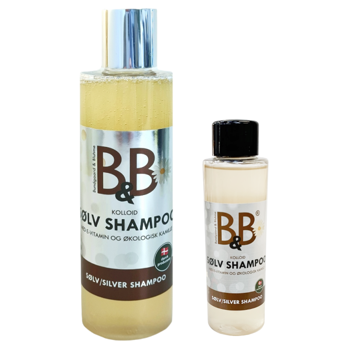 B&B Sølv Shampoo øko med kolloidt sølv, naturlige antibakterielle effekt