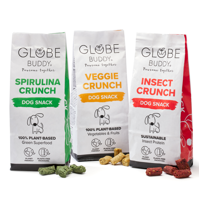 Globe Buddy Spirulina Crunch, knasende hunde godbidder, 200 g