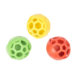 Gummi bold halv-åben Snackbold Aktivitets legetøj til hund 7cm ass. farve
