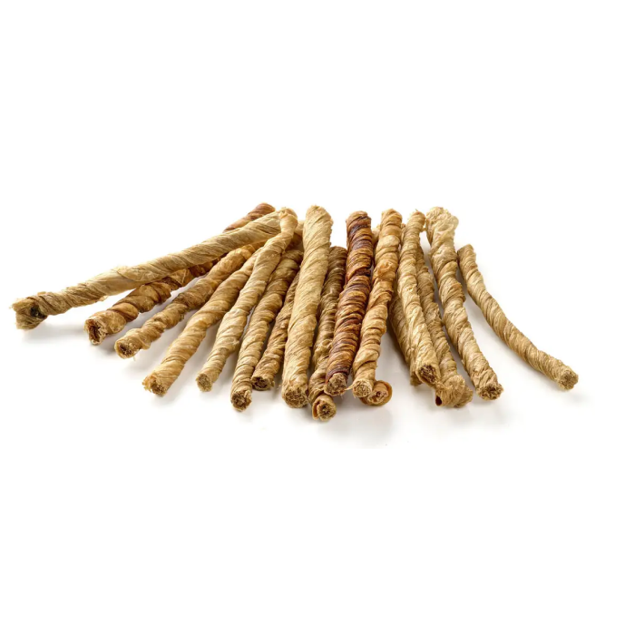 Kauartikel Kalveblære Drejet, Naturlig Snack til hund 250g