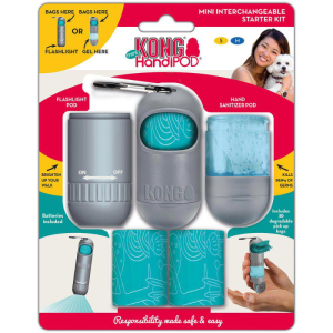 KONG Handipod mini starterkit Komplet til Hund, Pose Dispenser med Lys
