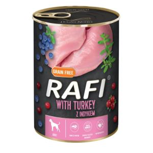 RAFI m/Kalkun Blåbær & Tranebær Vådfoder til Hund, 400g