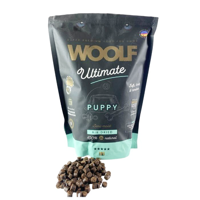 Woolf Ultimate Air Dried Semi Moist Puppy 100% Naturligt Hvalpe Foder 1 Kg