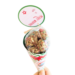 Crunchy Woofmas-bolde Naturlige Godbidder til Hund - Julegave pakke i kegle 50g