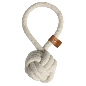 D&D Tov bold m/løkke Aktivitets Legetøj Til Hund Str. L 27cm/Ø15mm. Beige