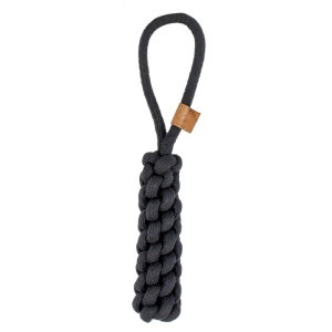 D&D Tov dummy m/løkke Aktivitets Legetøj Til Hund Str. L 36cm/Ø10mm Sort